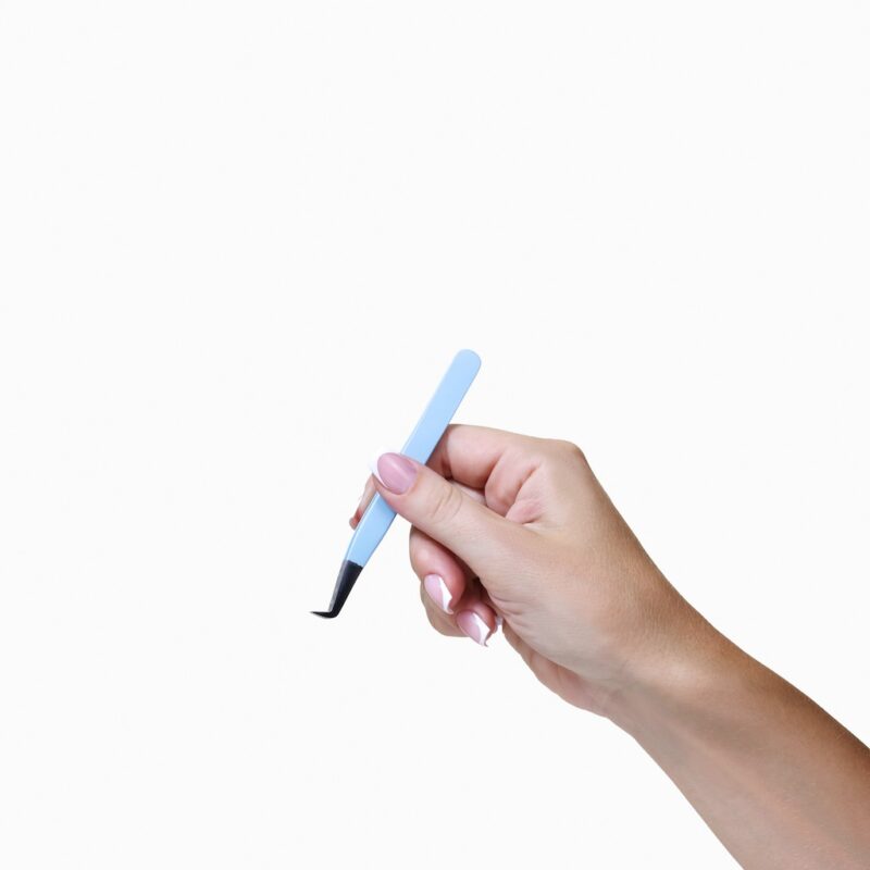 L shape small Boot Fiber Tip tweezers