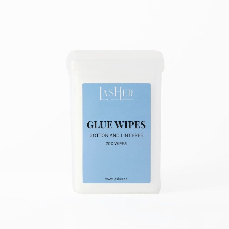 Lint free glue wipes